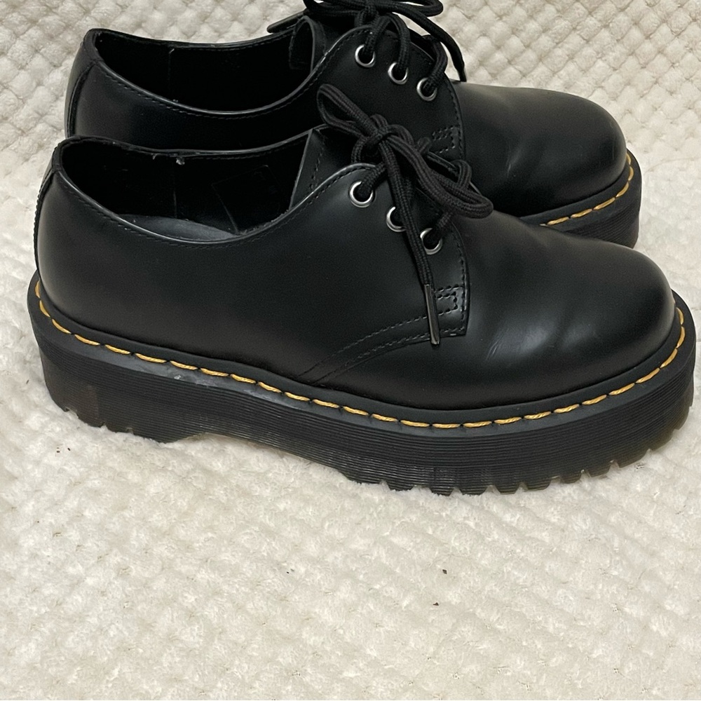 Dr. Martens Black Platform Quad oxfords size 7 - Picture 4 of 10
